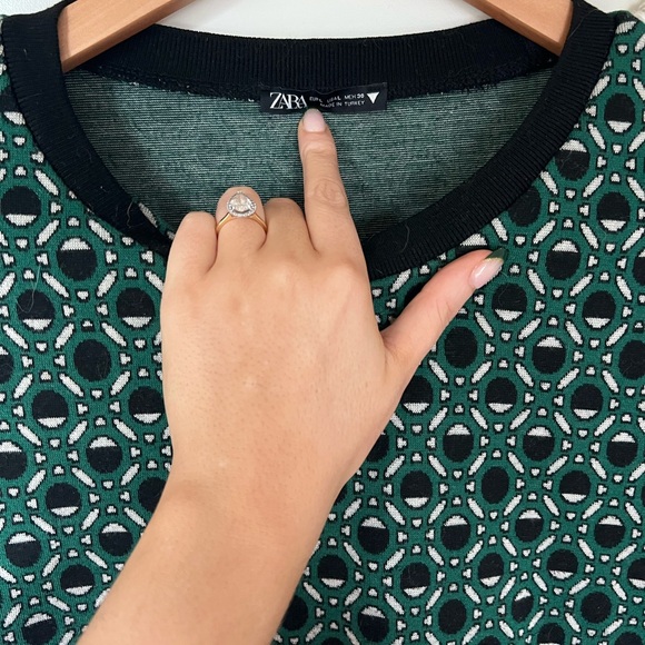 ZARA Green Patterned Women's Two Piece - Picture 7 of 7